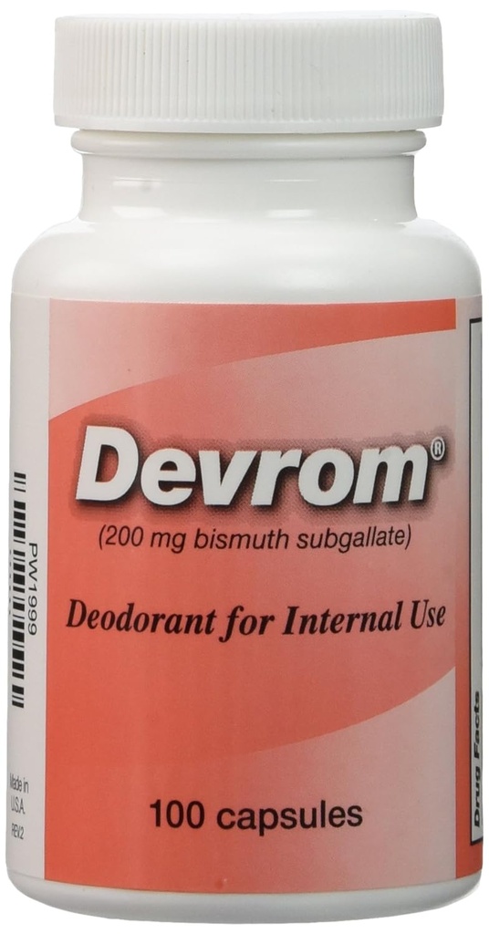 DEVROM® 200mgカプセル(内部消臭剤)- 100カプセル