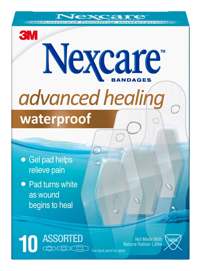 Nexcareの高度のヒーリングの防水包帯、分類されたサイズ、10の計算