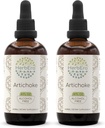 HerbEra Artichoke B120 (2pcs) アルコールフリーハーブエキス チンキ、濃縮液ドロップ ナチュラル アーティチョーク(Cynara scolymus) 乾燥葉(2x4 fl oz)