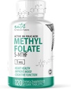 Nature's Fusions Nutri 5-MTHF L Methylfolate 1MG - 4 ヶ月の供給, 120 ビーガン錠 - メチル化された飼料 - 認知機能, 心臓の健康, プレナタルサポート - メチル化された葉酸