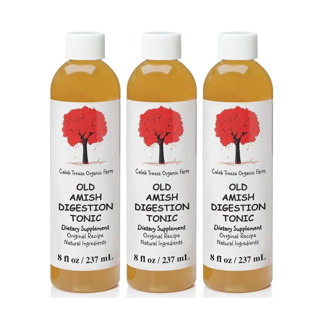 Caleb Treeze 古い Amish Digestion Tonic (Formerly: 酸の還流を止めて下さい) 8 oz (パッキング3)