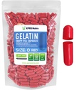 XPRSのNutraのサイズ0の空のカプセル- 500の計算の空のゼラチンのカプセル-Pills DIYのカプセルの詰物-Do-It-Yourselfの補足(赤)のための純粋な牛皮のゲルの帽子