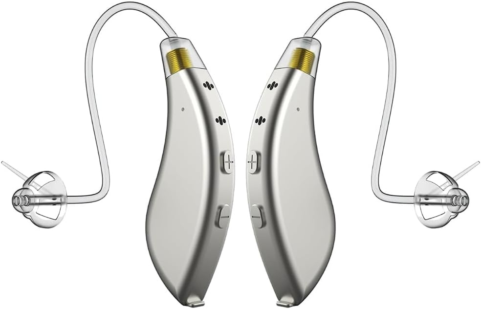 BlaidsX Proは、モバイルアプリ、聴覚テスト&ノイズキャンセレーション、Bluetooth、デュアルマイク、48 DSPチャンネル付きシニア向け補聴器をプログラム可能な補聴器をプログラム可能としています。 | アメリカメイドのマルチコアプロセッサ