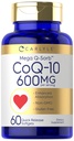 Carlyle CoQ10 600 mg Softgels | 60 カウント | メガ Q-Sorb Coenzyme Q-10 | ブラックペッパーエキス配合 | 非GMO&グルテンフリーサプリメント
