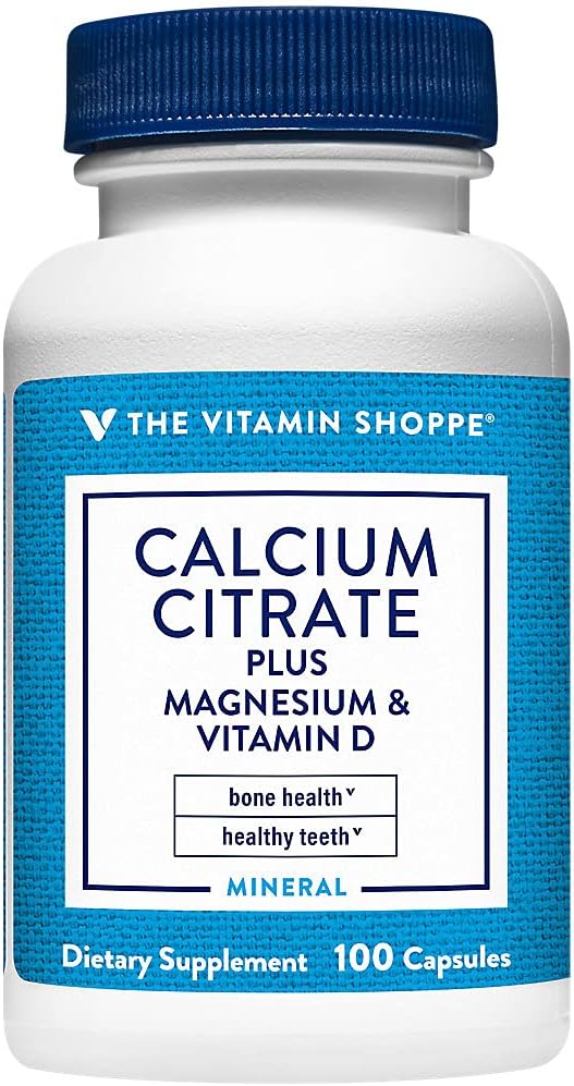 カルシウムCitrate+Magnesium&Vitamin Dの複数のミネラル骨の健康の補足、ビタミンDの援助の吸収、カルシウム999mg、マグネシウム567mgのビタミンD 1日の線量(100のカプセル)ごとのビタミンD 612IUのビタミンShoppe