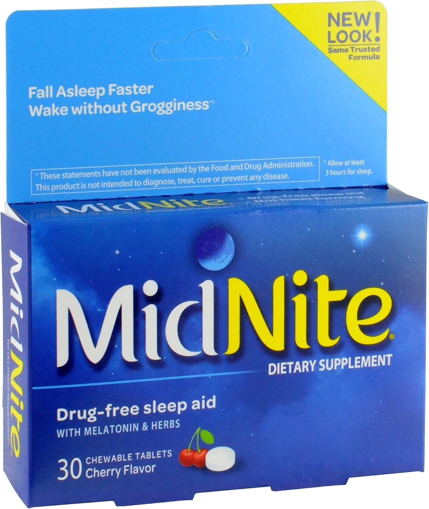 MidNite Natural Sleep Supplement, 30-Count Box (Pack of 2)