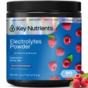 KEY NUTRIENTSのマルチビタミンの電解質の粉砂糖無し-甘い青いラズベリーの電解質の粉-持久力及びエネルギー補足-Hydrationの粉-カロリー無し- 90のサービング-米国製