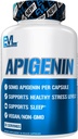 Evlution Pure Apigenin Supplement from Chamomile Extract - Relaxing Apigenin 50mg Bioflavonoid Stress and Mood Support Nutrition High Bioavailable Vegan Non-GMO Herbal Sleep Supplement