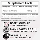 S-Acetyl L-Glutathione カプセル | 100mg | 180 カウント | 高バイオアビリシティグルタチオン | ノトropics ターミナル