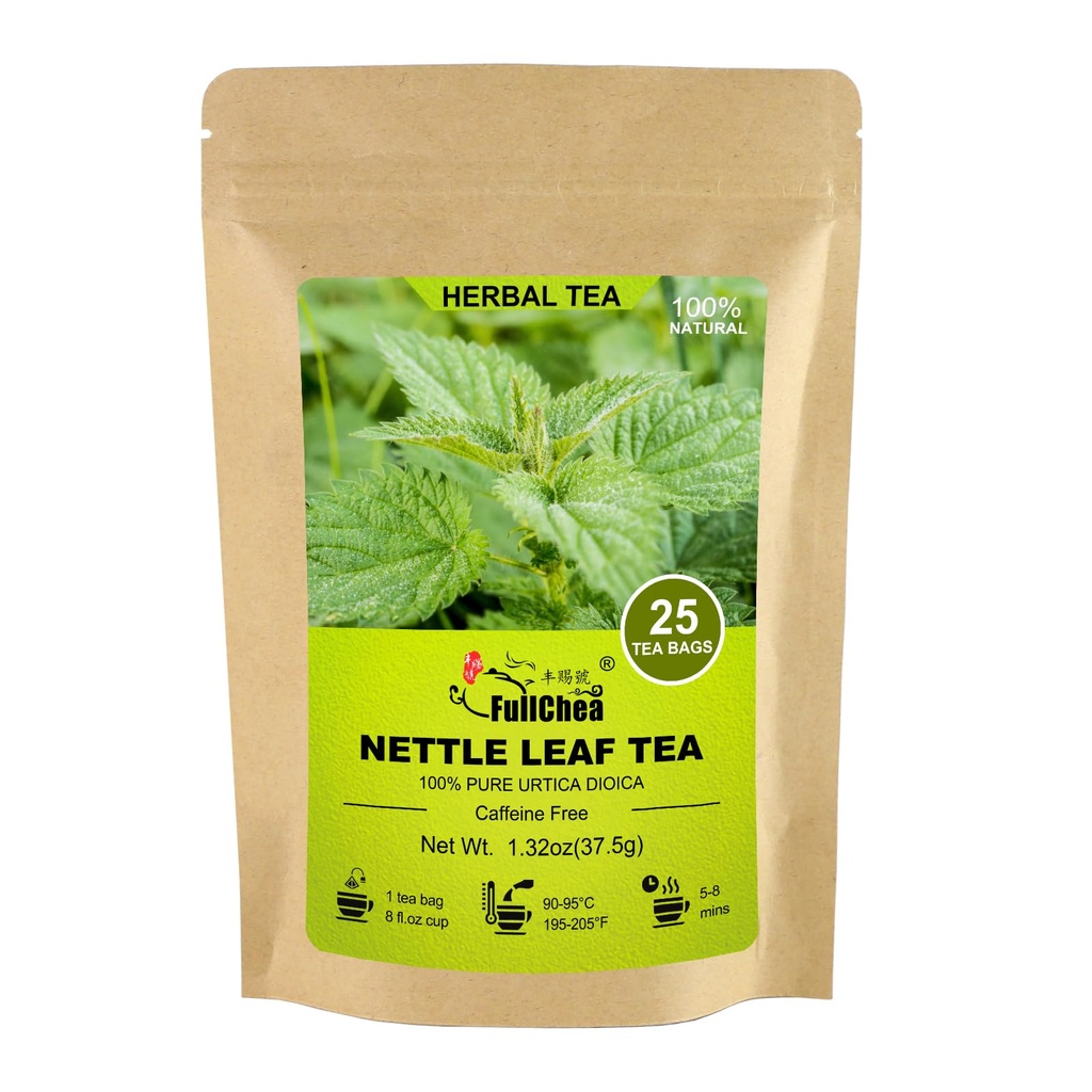 フルチェア - ネトルリーフティーバッグ、25ティーバッグ、1.5g /バッグ - 自然にStinging Nettle Tea - 目の健康をサポート&ボンズを強化