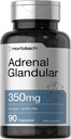 ホルバハの未加工副腎のGlandular | 350のmg | 90のカプセル | Non-GMOのグルテンフリーの補足