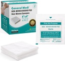 General Medi Sterile Gauze Sponges, 4" x 4" Non-Woven Wound Pads - Individually Wrapped Highly Absorbent Sponges Pads for Cushioning Minor Wounds, Cuts & Burns Wound Care (60 Packs, 120 Pieces Total)
