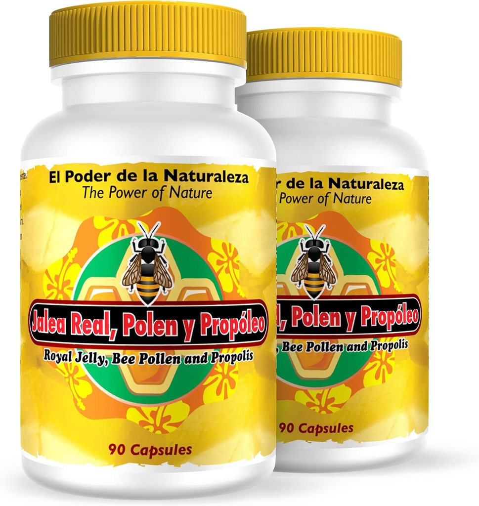 NutrisaludプロダクトJalea実質、ポーランド人のy Propoleo en UNA solaのcapsula。 マキシマ・ポテンシア。 Tonico rejuvenecedor、energia Natural、.Set de 2 frascos con 90 キャップ。 ツイート
