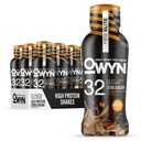 OWYNは、プロのエリートビーガン植物ベースの高タンパク質Ketoシェイク、ナッツバターカップ、ゼロ砂糖、32gタンパク質、オメガ-3、プレバイオティクス、ワークアウトと回復のためのスーパーフードグリーン、0gネット炭水化物のみ