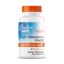 医師のベスト吸着CoQ10とBioPerine、グルテンフリー、自然発酵、心の健康、エネルギー生産、100 mg、120カウント