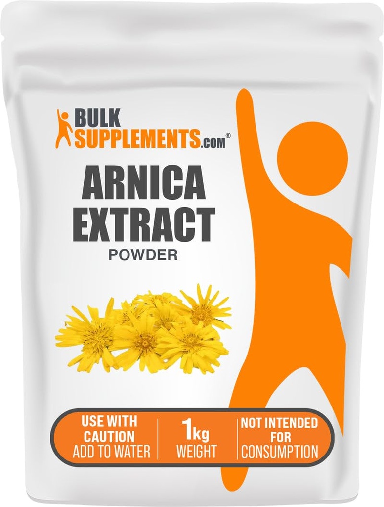 BulkSupplements.com Arnica Extract Powder - ハーブサプリメント、乾燥アルニカ花から、Vary Per使用、1kg(2.2ポンド)をサービング