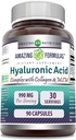 MSM、コラーゲンタイプI&III、ビタミンCとアメイジングフォーミュラヒアルロン酸スーパーコンプレックス | 990 Mg | 90カプセルサプリメント | 非GMO | グルテンフリー | アメリカ製