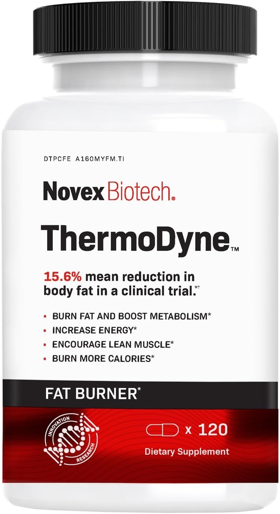 Novex Biotech ThermoDyne - サーモニック脂肪バーナー - 食欲抑制剤 - 代謝ブースト - 燃焼カロリー - エネルギーブースター - 脂肪燃焼ピル - リーンマッスルトーンを促進 - 30日の供給