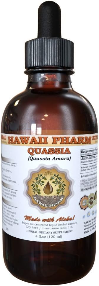 Quassia Liquid Extract、Quassia(Quassia Amara) Tincture、Harbal Supplement、Hawaii Pharm、米国製、4 fl.oz