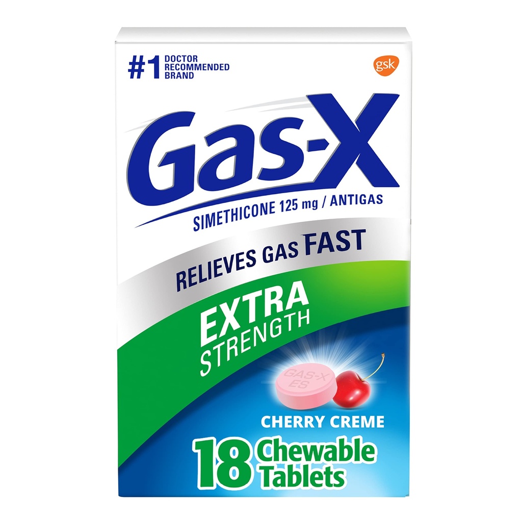 Dulcolax一晩の救助のLaxativeのタブレット、Bisacodyl 5 mg、50の計算及びガスXの余分強さのChewableガス救助のタブレット、シメチコン125のmgのチェリーの味- 18の計算