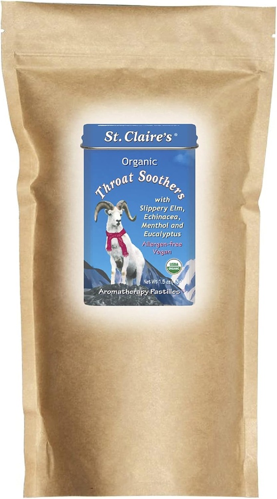 St. Claire's Organics Throat Soothers(27 Ounce Refill Bag)グルテンフリー、Vegewel、GMOフリー、植物ベース、アレルゲンフリー | アレルゲンフリー施設で製造