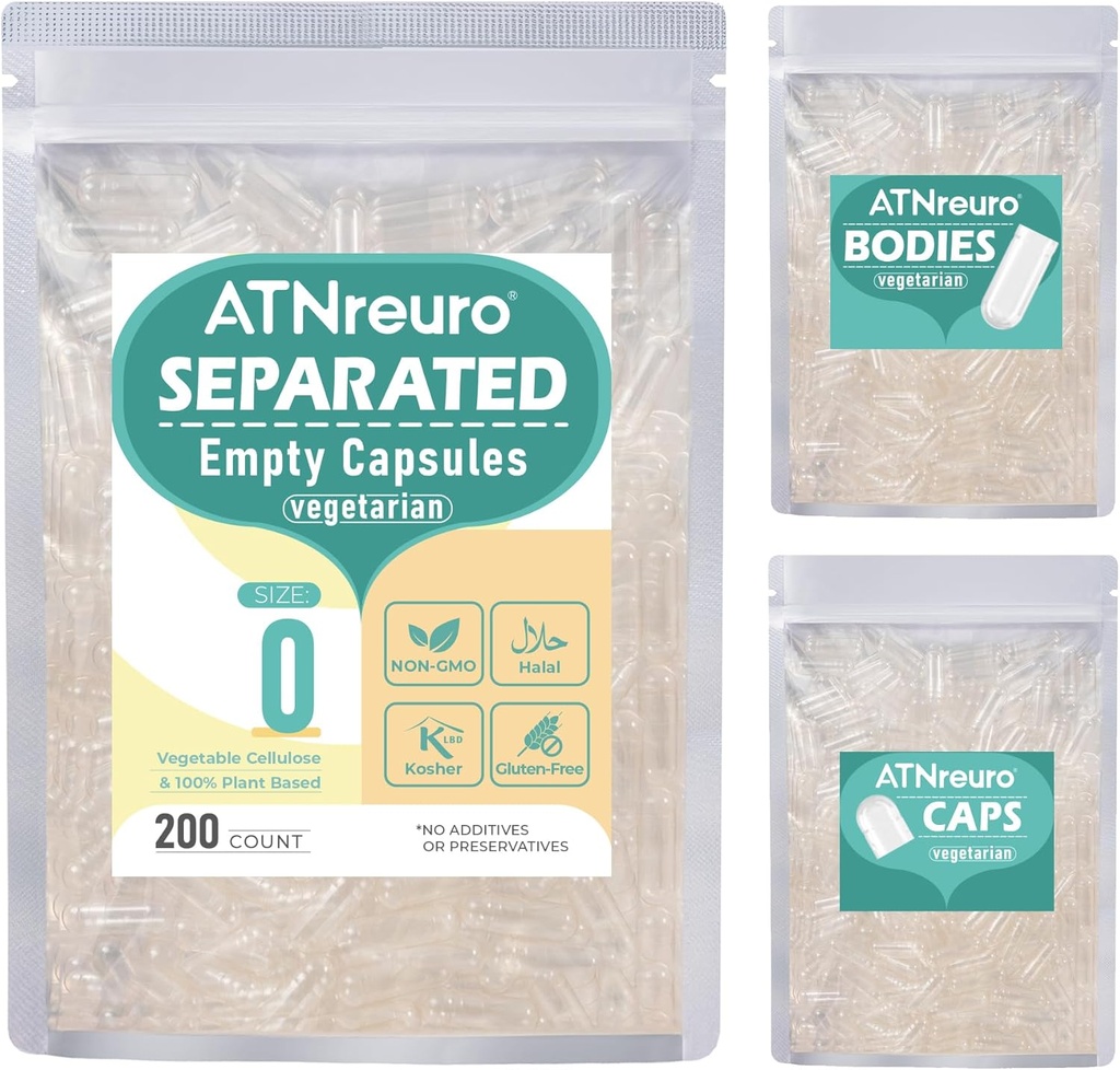 ビーガン分離された空のカプセルのサイズ0 (200の計算)、HPMCの丸薬のカプセルはDIYの補足の詰物のために空のカプセルに入れます