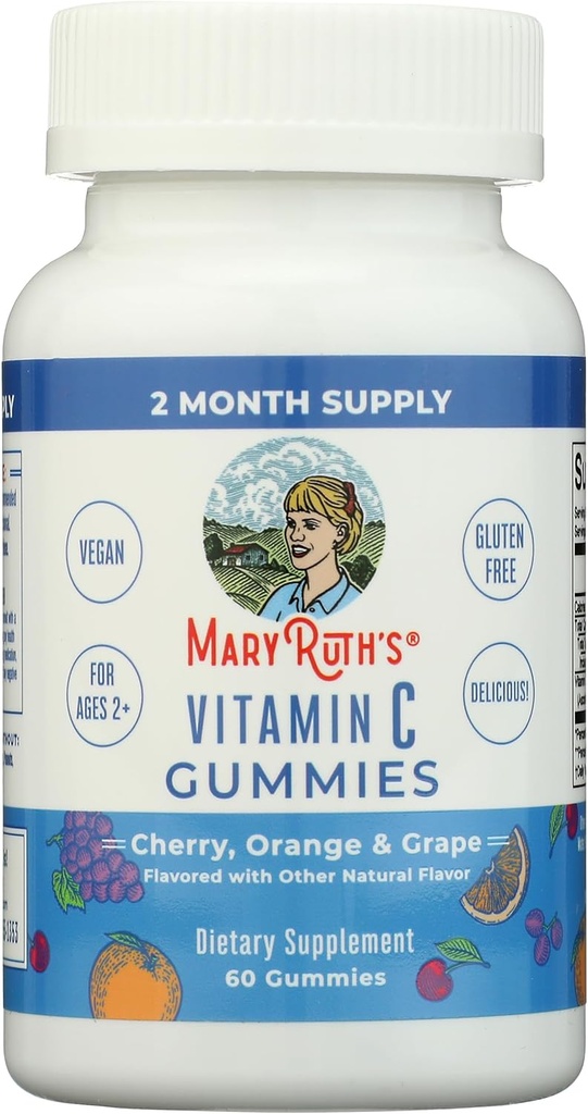 MaryRuth Organics Vitamin C Gummies | 免疫サポート&健康のためのサプリメント | 免疫サポートサプリメント | 大人のためのビタミンC | 完全菜食主義者の | 完全菜食主義者の | 完全菜食主義者の | 60 摂食