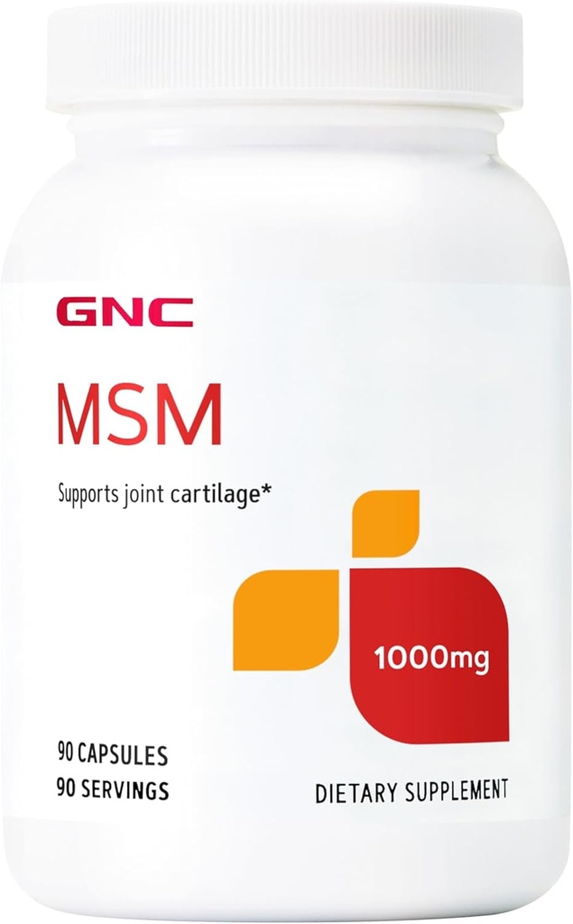 GNC MSM 1000mg、90カプセルは、共同軟骨を支えます