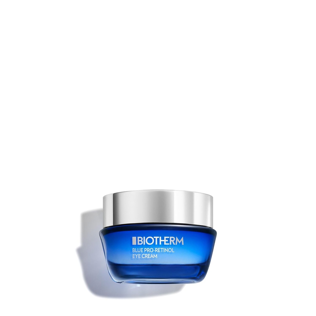Biotherm Blue Pro-Retinol Wrinkle Smoothing Eye Cream, Anti-Wrinkle and Dark Circles Eye Care with Biotech Plankton & Pro-Retinol, Smoothes and Brightens, Ophthalmologically Tested, Vegan, 0.5 Fl. Oz