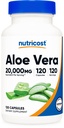 Nutricostアロエベラ20,000mg、120カプセル - グルテンフリー、非GMO、ベジタリアンフレンドリー(200:1抽出物の100mg)