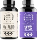 幸せで健康なHippieは流れの更年期サポート及び喜びによって満たされた気分サポートと行きます