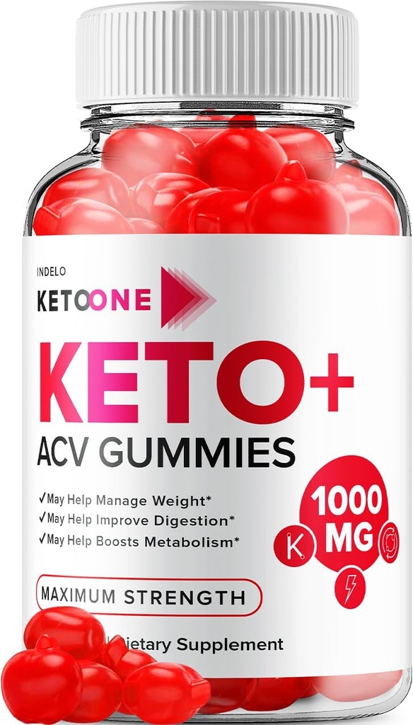 Keto One Gummiesアドバンストロス - ACV グミー最大強度、Keto One Keto Plus ACV重量管理グミーApple Cider Vinegar、Keto OneグミーレビュービタミンB12 Keto + ACV(60グミー)