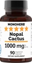 NopalのCactus 1000のmg - 90の野菜のカプセル