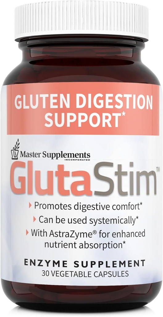 マスターサプリメントGlutaStim - 30野菜カプセル - グルテンフリーの消化器サポート - 消化器系サポートを提供 + ガス & 塩漬け救済 - ビーガン, グルテンフリーグルテンフリーグルテンフリー - 30 サービング