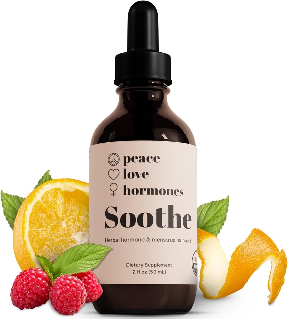 平和. 愛. ホルモン. 女性のためのハーブPMSの救助そして自然なホルモンのバランス | 女性のためのUSDAの有機性Chasteberryの補足 | ホルモン サポート、液体の低下の期間の補足 - 2つのflのoz、29のサービング