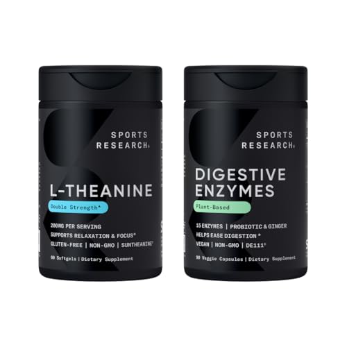 焦点のためのスポーツの研究の二重強さL-Theanineの補足のSuntheanineのSoftgels、Coconutオイル60の計算および消化器酵素+プロバイオティクス及びジンジャー植物は90の計算を基づかせていました