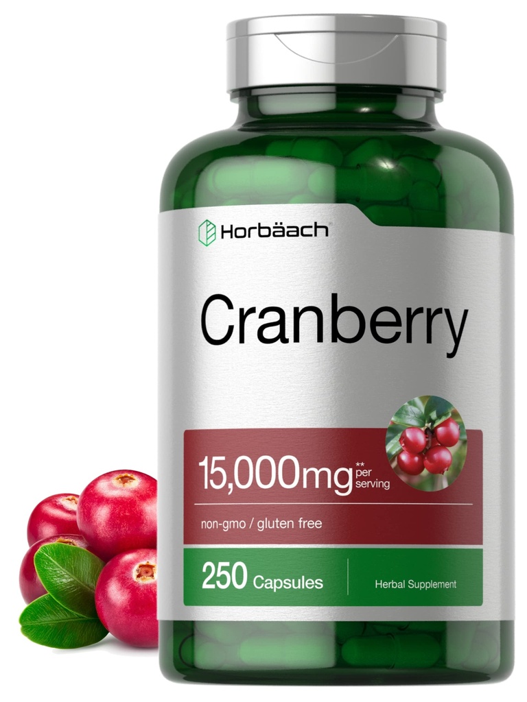 ホバハチクランベリーピル + ビタミンC | 15,000mg | 250カプセル | 濃縮エキスの非GMOおよびグルテンフリーサプリメント