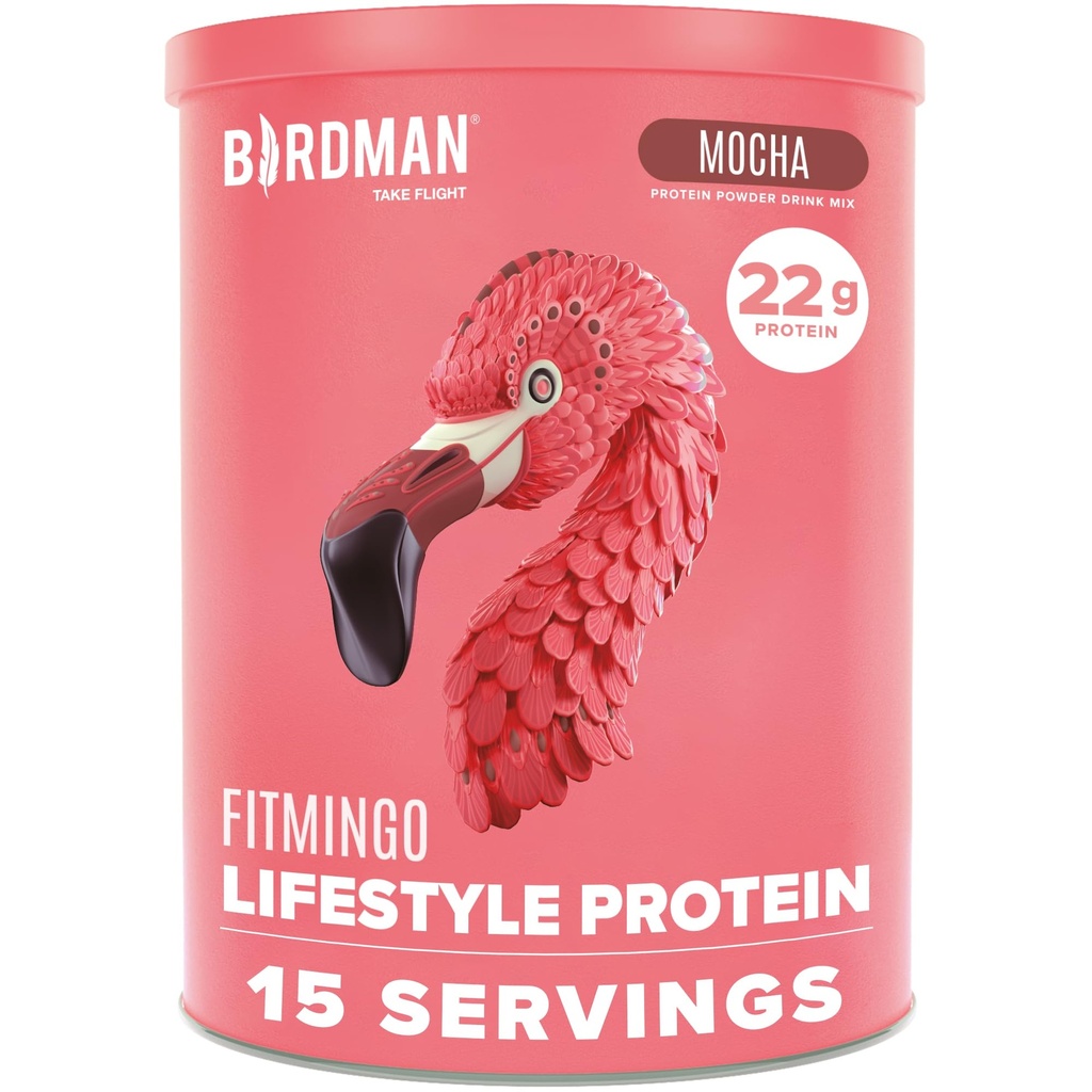 BIRDMAN Fitmingoビーガンプロテインパウダーとイノシトール、コラーゲンブースター、ヒアルロン酸とビタミン | 低炭水化物、乳フリー、低カロリー | 23g 植物ベース 青ベリープロテインパウダー ミオイノシトール
