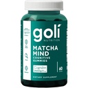 Goli Matchaのマインドグミー - 60カウント - 緑茶は、焦点、注意と脳の健康、ビーガン、非GMO、グルテンフリー&ゼラチン無料のためのコグニシンとパウダーを残します。