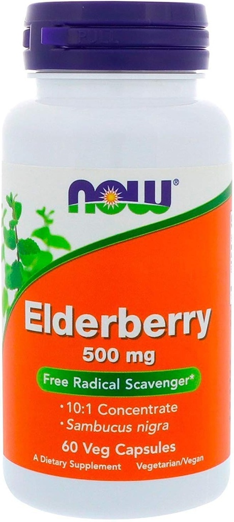 NOW食品 - エルダーベリーエキス500mg 60 vcaps