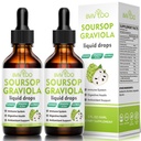 2つのパックのSoursop Graviolaの液体の低下- 300mg海のMos及び100mgのElderberryと混合される2000mg純粋なSoursopのエキス-強力な細胞サポート、酸化防止リッチ、免疫Boosting - 4 Fl Oz (120ml)のびん