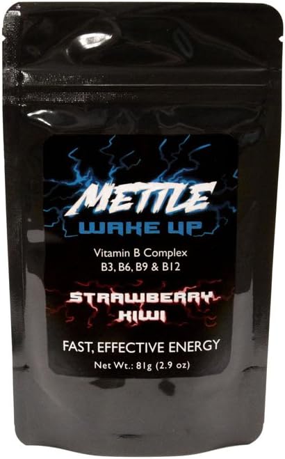 Energy Drink Powder - 75 Servings | Sugar Free | 200mg Caffeine - Mettle Energy Drink Mix (Strawberry Kiwi)