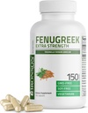 Bronson Fenugreekの種の粉は余分強さ、Trigonella Foenum-Graecum、非GMO、大豆なし、ベジタリアン、150のカプセルをカプセルに入れます