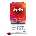 Megared Omega-3 魚 & Krill オイルの補足 900mg - MegaRed 高度 4in1、60 のsoftgels、2x より多くの Omega-3、中心、接合箇所、頭脳および目の補足、赤、60 の計算