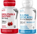 Nature's Fusions Urolithin A Diacetate 500mg&Rアルファリポ酸600mg(60カプセル) - 抗酸化/エネルギーバンドル