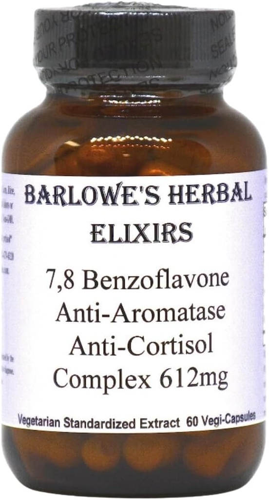 7,8 Benzoflavone | カプセル当たり612mg | 60 ベジギーカプセル | アンチアロマターゼアンチコルチゾール | ホルモンバランス・認知機能・心の健康サポート | ガラスボトル | ステアフリー