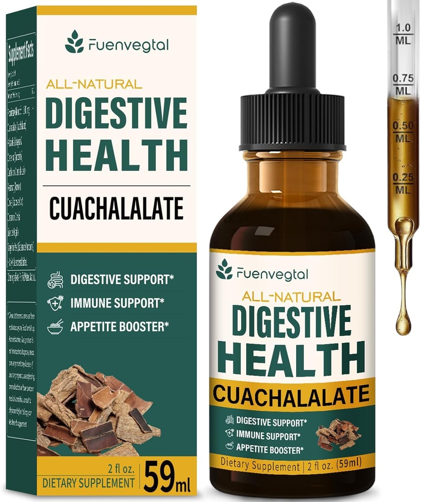 Cuachalalate の消化器低下: 草の補足 w/Licorice の根、Dandelion、Clove、Stomach の救助、胃の健康及び免疫システム サポートのためのカフララのエキス。 2oz