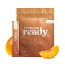 Immune ReadyTM 電解液パウダーパック - ビタミンC、亜鉛ピコリン酸塩、インリンパウダー、ベータグルカン - 砂糖なしピーチマンゴー、15サービング