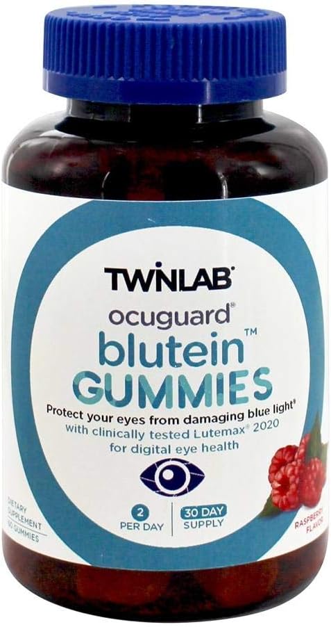 Twinlab Lutein Ocuguard Blutein 大人 Gummies | 60 カウント | Blue Light Proteciton のゼアキサンチン & ルテインが含まれています | Eye Vitamins