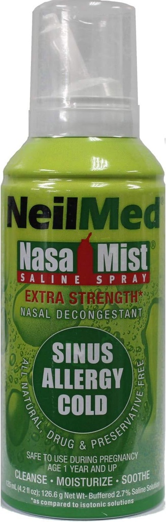 NeilMedの余分強さNasaMistのサリンの鼻のスプレーの薬剤の自由な鼻のDecongestant 4.2のflのoz、(パッケージ2)
